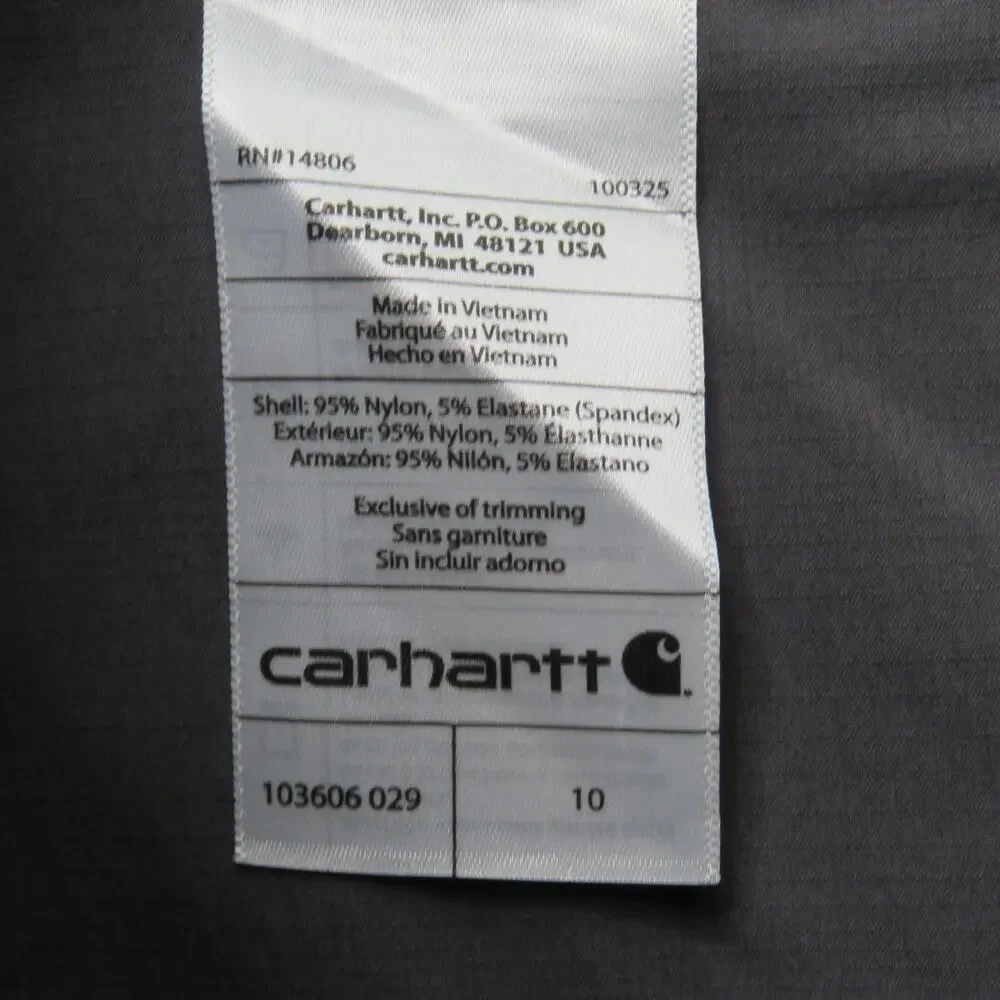 Carhartt Women's Straight Fit Force Madden Cargo Shorts 10 Charcoal Gray